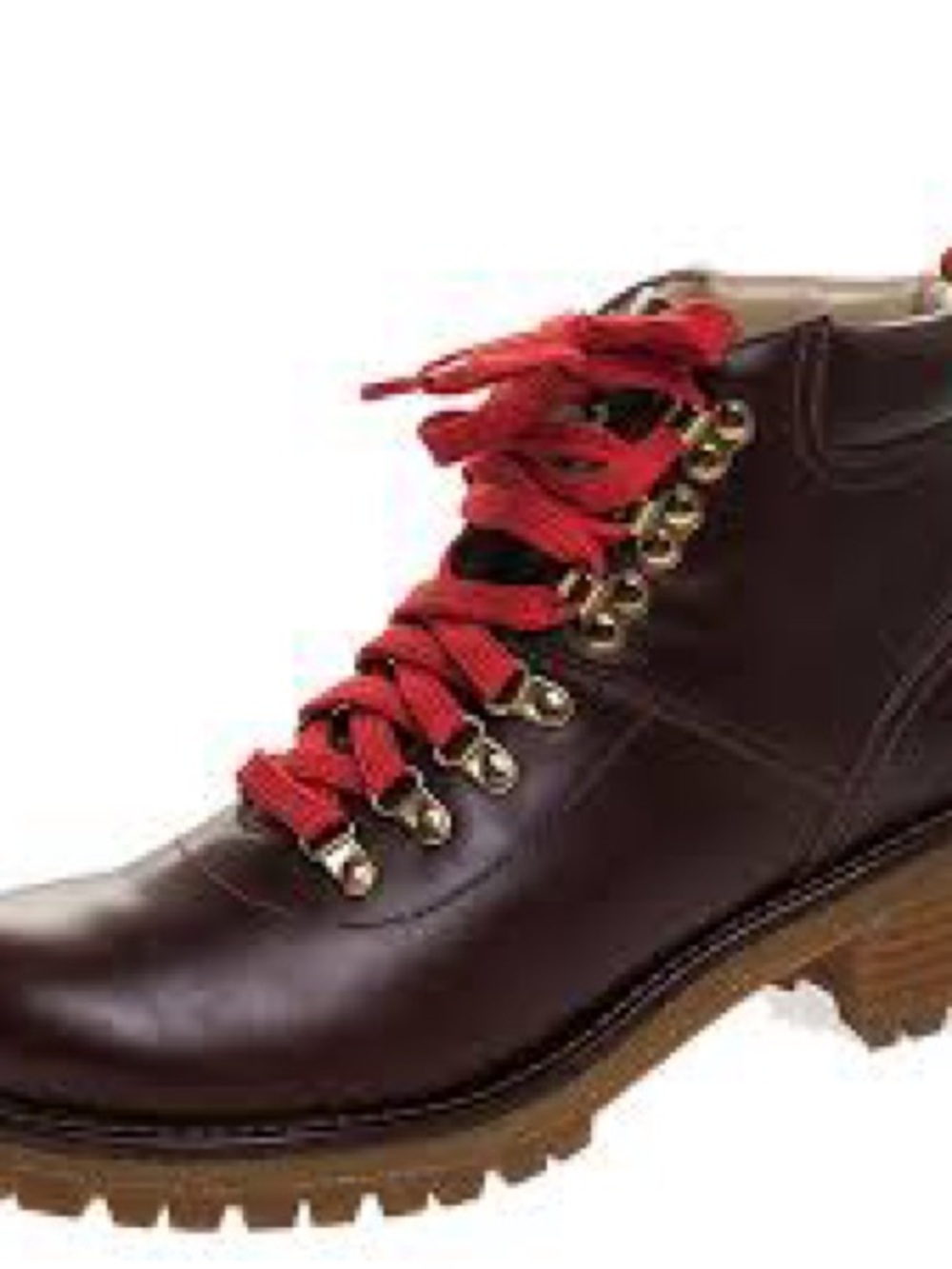 Tory Burch Chunky Leather Boot with Red Laces